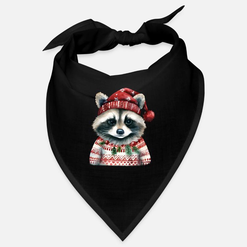 Herr Waschbär im Norweger-Pulli Bandana