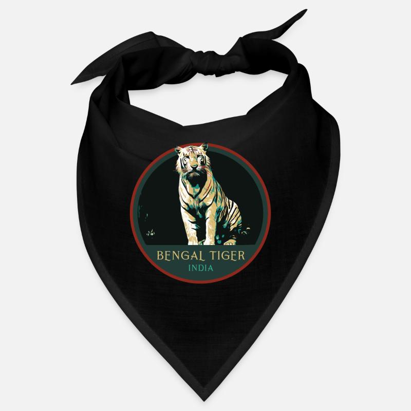 Écusson Portrait Tigre Bengale : Faune Indienne Bandana
