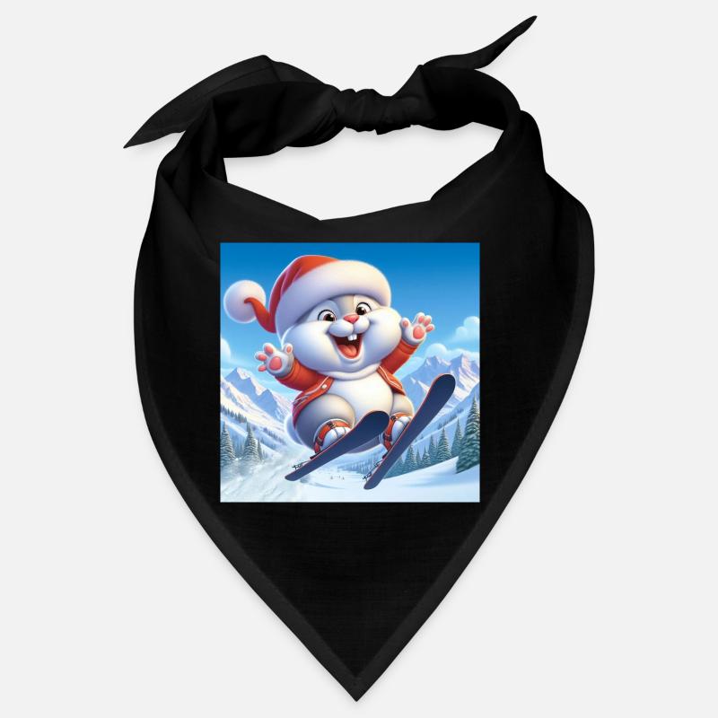 Lapin Saut Ski Noël Bandana