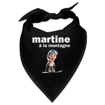 Martine, Vorname Martine, ich bin Martine - Bandana - Schwarz - Vorne