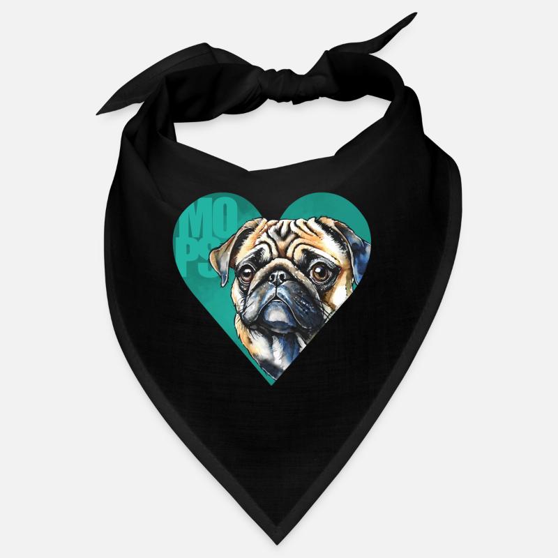 Mops Portrait Bandana