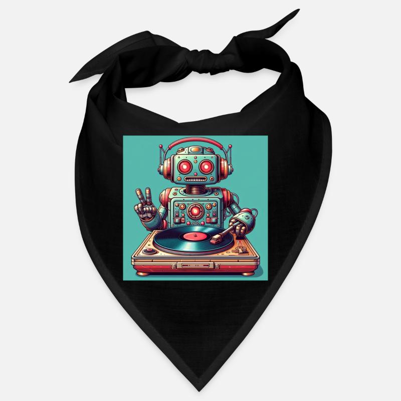 Robotic Vinyl Turntable Bandana