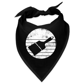 Maler Pinsel Zeichnung - Bandana - Schwarz - Vorne