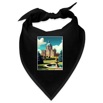 Castle Howard England Vintage Reiseposter WPA - Bandana - Schwarz - Vorne