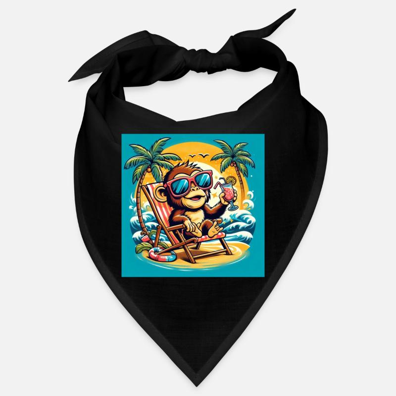 Äffchen am Strand Bandana