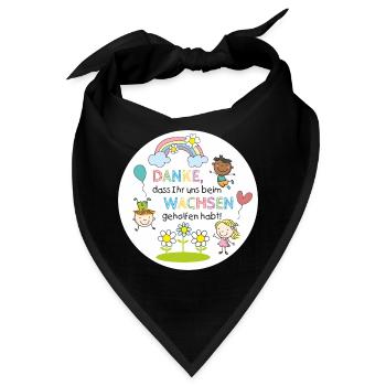 Danke fürs Wachsen – Kinderfreundliches Design - Bandana - Schwarz - Vorne