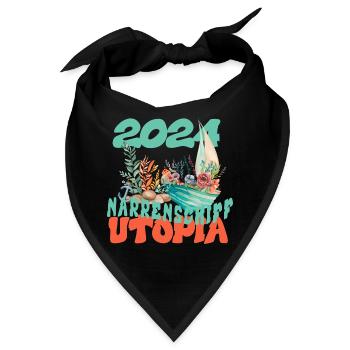Narrenschiff Utopia im Jahr 2024 - Bandana - Schwarz - Vorne