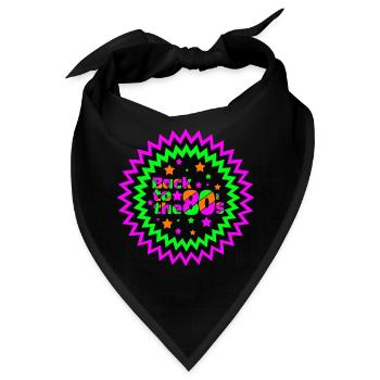 80er Party Retro Fun , Back to the 80s Star(25) - Bandana - Schwarz - Vorne