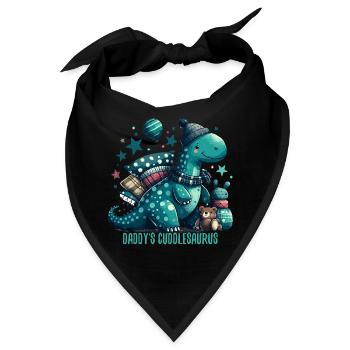 Daddy’s Cuddlesaurus Kuschel-Dinosaurier Geschenk - Bandana - Schwarz - Vorne