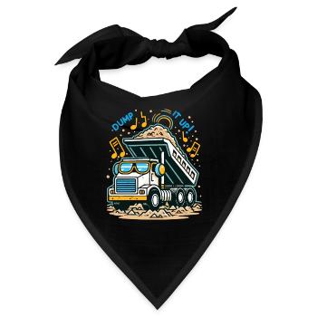 Muldenkipper mit musikalischem Rhythmus - Bandana - Schwarz - Vorne