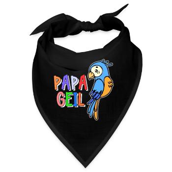 Papagei Spruch Vogel Tier Vogelliebhaber Urwald - Bandana - Schwarz - Vorne