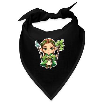 Druidin Druide Fantasy Illustration - Bandana - Schwarz - Vorne