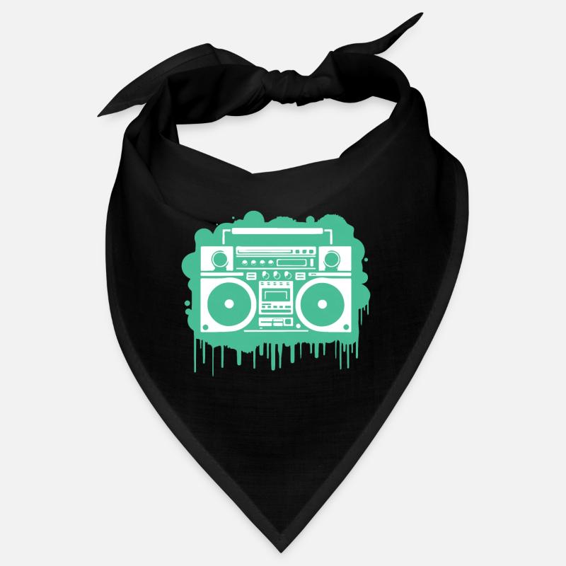 Cyan Boom Box Bandana