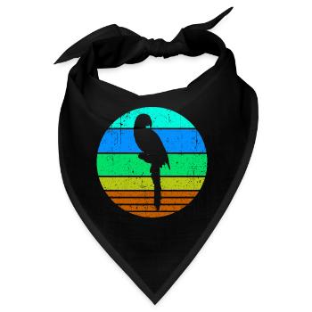 Vogel Papagei Tierliebhaber Haustier Urwald Tier - Bandana - Schwarz - Vorne