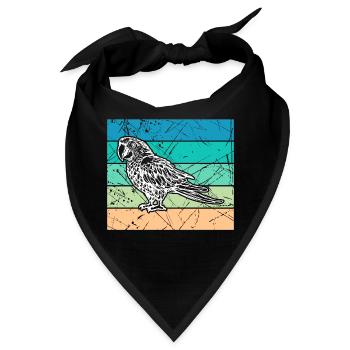 Vogel Urwald Dschungel Papagei Zoo Tierliebhaber - Bandana - Schwarz - Vorne