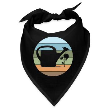 Gießkanne Gärtner Gartenliebe Blumen Pflanzen - Bandana - Schwarz - Vorne