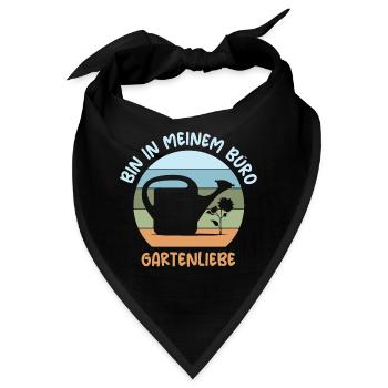 Gartenliebe mein Büro lustige Sprüche Gärtner - Bandana - Schwarz - Vorne