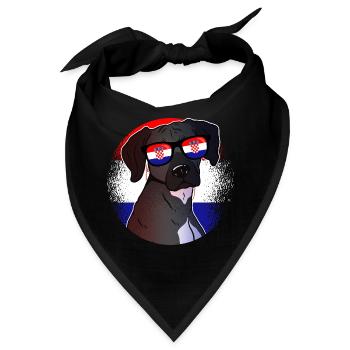 Kroatien - Bandana - Schwarz - Vorne