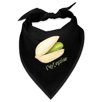 Pistazie mit Schale und Kern - Bandana - Schwarz - Vorne