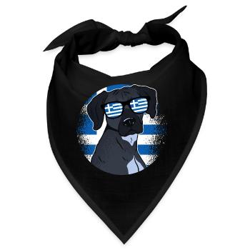 Griechenland - Bandana - Schwarz - Vorne