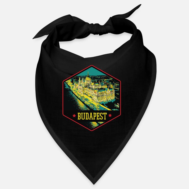 Nocturnal illustration Historic Budapest Bandana