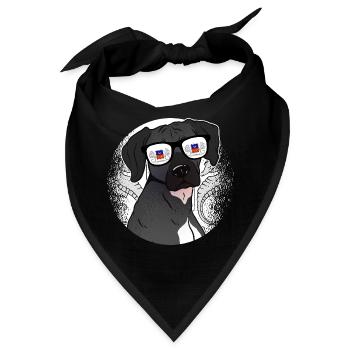 Mayotte - Bandana Dreieckstuch - Schwarz - Vorne