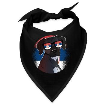 Serbien - Bandana - Schwarz - Vorne