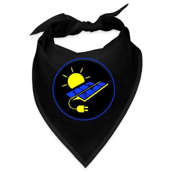 Photovoltaik Anlage Symbol Solar Energie - Bandana - Schwarz - Vorne
