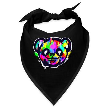 Panda Graffiti Kunst Street Art Sketch Urban - Bandana - Schwarz - Vorne