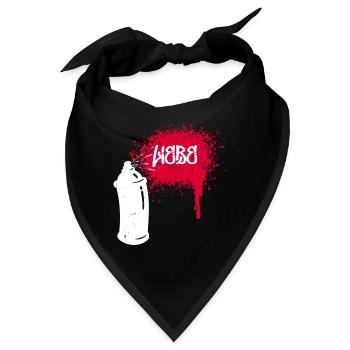 Street Art Sprayer Graffiti Spraydose Zeichnen - Bandana - Schwarz - Vorne