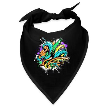 Kunst Graffiti Strassenkunst Wildstyle Sprayer - Bandana - Schwarz - Vorne