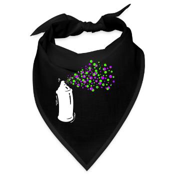 Graffiti Sprayer Spraydose Kunst Strassenkunst - Bandana - Schwarz - Vorne