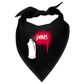 Spraydose Graffiti Sprayer Zeichnen Illustration - Bandana - Schwarz - Vorne