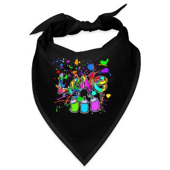 Wildstyle Graffiti Spraydose Sprayer Street Art - Bandana - Schwarz - Vorne
