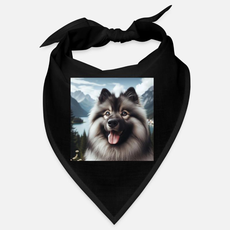 Fröhlicher Wolfspitz Bandana
