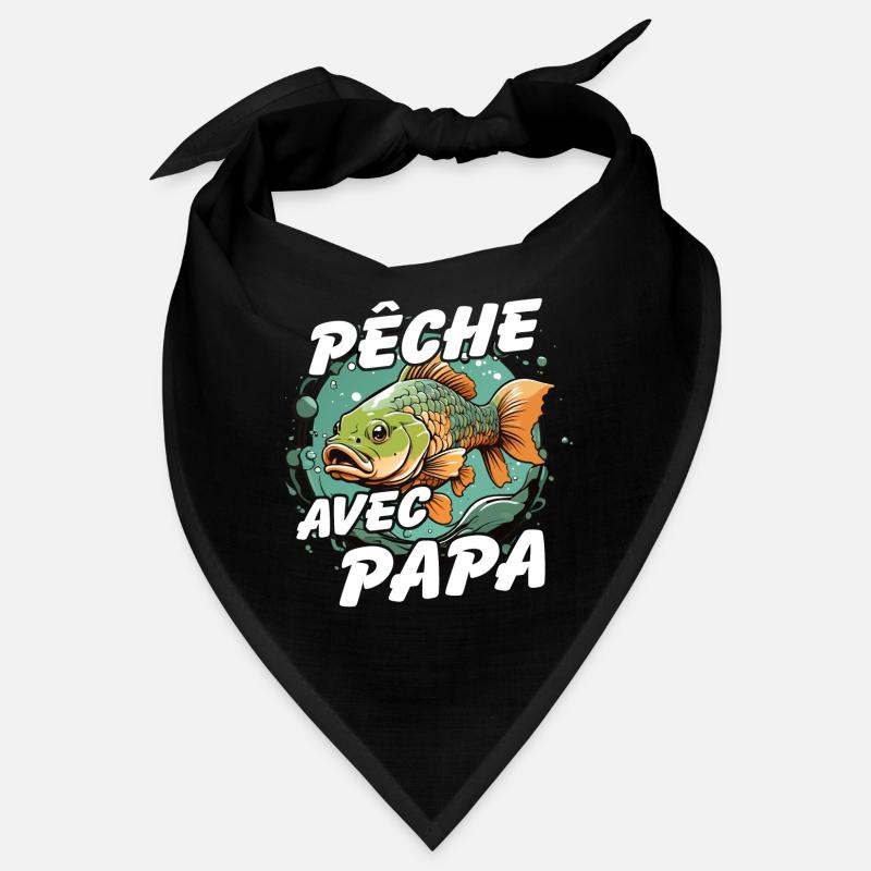 Pêcher avec papa. Motif de pêche coloré Bandana