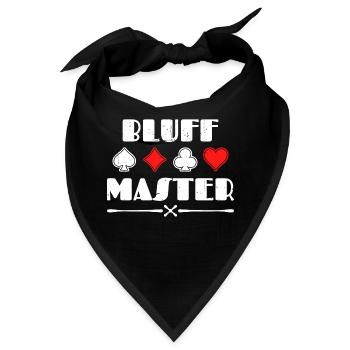 Poker Bluff Zocken Casino Statement Profispieler - Bandana - Schwarz - Vorne