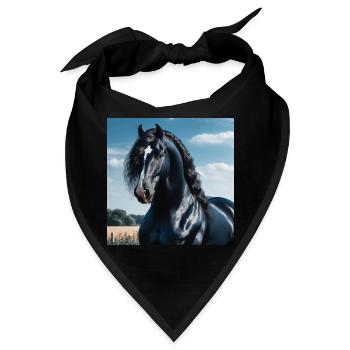 Eleganz des Pferdes - Bandana - Schwarz - Vorne