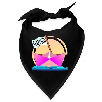 FEHMARN OSTSEEINSEL BOOTFAHREN - Bandana - Schwarz - Vorne