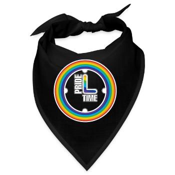 Regenbogen Pride Ring Uhr - Bandana - Schwarz - Vorne