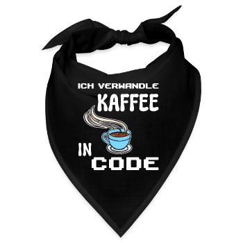 Developer Computerfreak Statement Coden Skripting - Bandana - Schwarz - Vorne