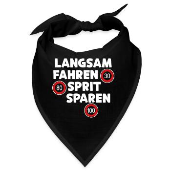 Tankstelle Energie Tanken Statement Strom Antrieb - Bandana - Schwarz - Vorne