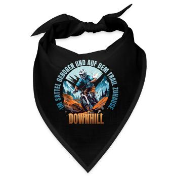 Im dem Sattel geboren und auf dem Trail Zuhause - Bandana - Schwarz - Vorne
