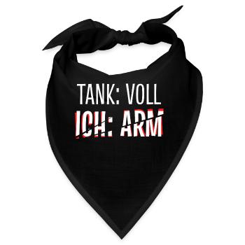 Zapfsäule Energie Energiespeicher Tanken Strom - Bandana - Schwarz - Vorne