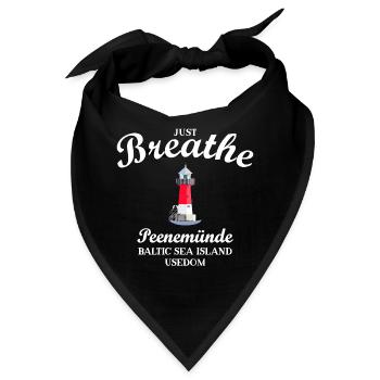 Leuchtturm Peenemünde vor Insel Usedom Deutschland - Bandana - Schwarz - Vorne