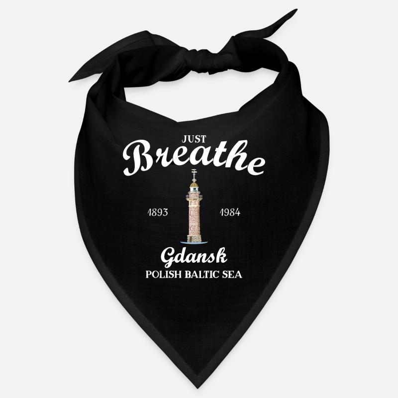Gdansk Lighthouse, Take a Deep Breath, Poland Drawing Bandana