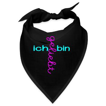 CHRISTLICHER GLAUBE ICH BIN GELIEBT - Bandana - Schwarz - Vorne