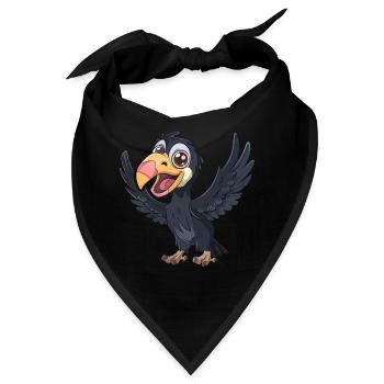 Kalifornischer Kondor Mit Offenen Flügeln - Bandana - Schwarz - Vorne