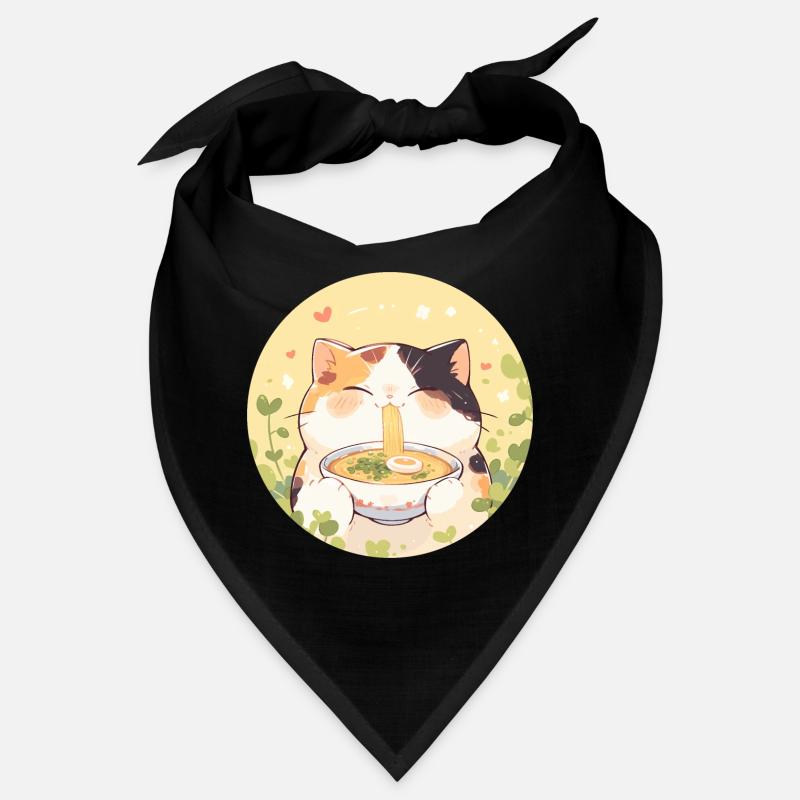 Cat eating Ramen Bandana