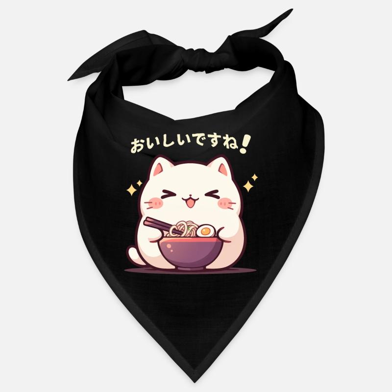 Katze isst Ramen Bandana
